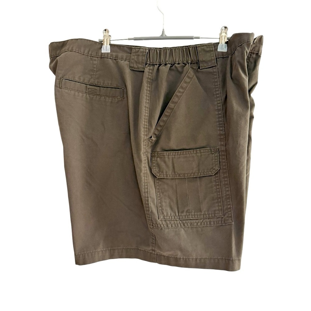 Men's Savane Comfort Hiking Cargo Shorts olive green pockets elastic insert 44